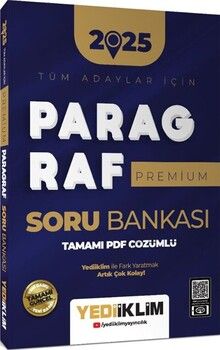 Yediiklim Yayınları 2025 Tüm Adaylar İçin Paragraf Premium Serisi Tamamı PDF Çözümlü Soru Bankası