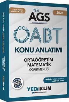 Yediiklim Yayınları 2025 MEB AGS ÖABT Ortaöğretim Matematik Öğretmenliği Konu Anlatımı