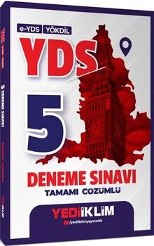 Yediiklim Yayınları E-YDS YÖKDİL YDS Tamamı Çözümlü 5 Deneme Sınavı
