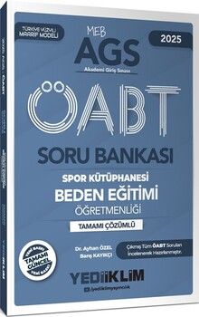 Yediiklim Yayınları 2025 MEB AGS ÖABT Beden Eğitimi Öğretmenliği Tamamı Çözümlü Soru Bankası