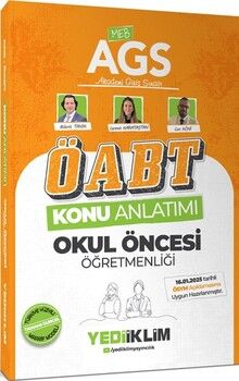 Yediiklim Yayınları 2025 MEB AGS ÖABT Okul Öncesi Öğretmenliği Konu Anlatımı