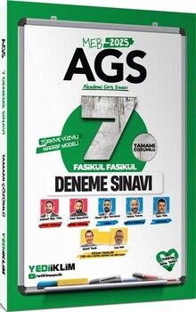 Yediiklim Yayınları 2025 MEB AGS Tamamı Çözümlü 7 Fasikül Fasikül Deneme Sınavı