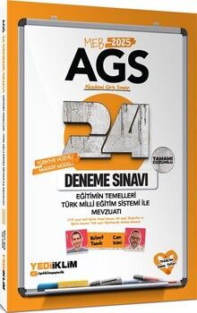 Yediiklim Yayınları 2025 MEB AGS Eğitimin Temelleri Türk Milli Eğitim Sistemi İle Mevzuat Tamamı Çözümlü 24 Deneme