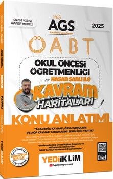 Yediiklim Yayınları 2025 MEB AGS ÖABT Okul Öncesi Öğretmenliği Hasan Sanlı İle Kavram Haritaları Konu Anlatımı