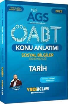 Yediiklim Yayınları 2025 MEB AGS ÖABT Sosyal Bilgiler Öğretmenliği Tarih Konu Anlatımı
