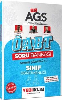 Yediiklim Yayınları 2025 MEB AGS ÖABT Sınıf Öğretmenliği Çözümlü Soru Bankası