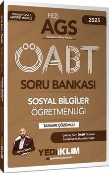 Yediiklim Yayınları 2025 MEB AGS ÖABT Sosyal Bilgiler Öğretmenliği Tamamı Çözümlü Soru Bankası