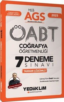Yediiklim Yayınları 2025 MEB AGS ÖABT Coğrafya Öğretmenliği Tamamı Çözümlü 7 Deneme Sınavı