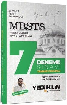 Yediiklim Yayınları MBSTS Tamamı Çözümlü 7 Deneme Sınavı