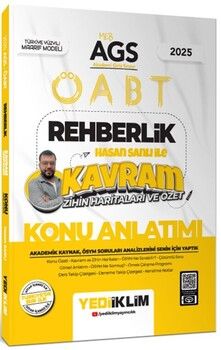 Yediiklim Yayınları 2025 MEB AGS ÖABT Rehberlik Hasan Sanlı ile Kavram Zihin Haritaları ve Özet Konu Anlatımı