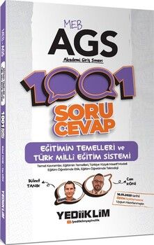 Yediiklim Yayınları MEB AGS Eğitimin Temelleri ve Türk Milli Eğitim Sistemi 1001 Soru Cevap