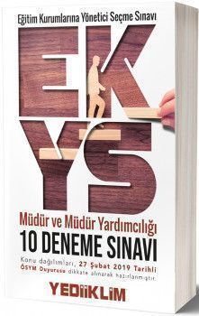 Yediiklim Yayınları EKYS Müdür ve Müdür Yardımcılığı 10 Deneme Sınavı