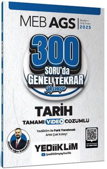 Yediiklim Yayınları 2025 MEB AGS Tarih 300 Soruda Genel Tekrar Kampı Çözümlü