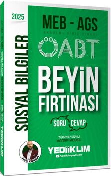 Yediiklim Yayınları 2025 MEB AGS ÖABT Sosyal Bİlgiler Öğretmenliği Beyin Fırtınası Soru Cevap