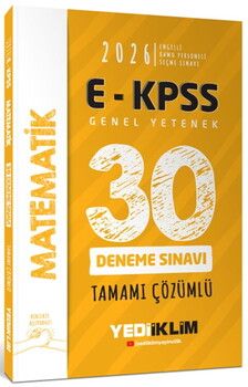Yediiklim Yayınları 2026 E KPSS Tüm Adaylar İçin Genel Yetenek Matematik Tamamı Çözümlü 30 Deneme Sınavı