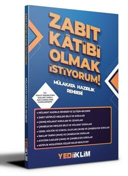 Yediiklim Yayınları Zabıt Katibi Olmak İstiyorum Mülakat Hazırlık Rehberi