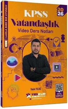 Yediiklim Yayınları 2026 KPSS Vatandaşlık Atölye Video Ders Notları
