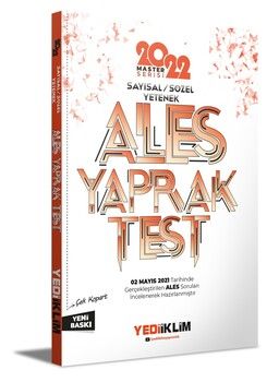 Yediiklim Yayınları 2022 Master Serisi Ales Sayısal Sözel Yetenek Çek Kopart Yaprak Test