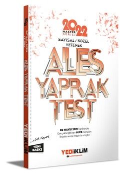 Yediiklim Yayınları 2022 Master Serisi Ales Sayısal Sözel Yetenek Çek Kopart Yaprak Test