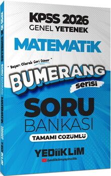  Yediiklim Yayınları 2026 KPSS Genel Yetenek Bumerang Matematik Tamamı Çözümlü Soru Bankası