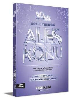 Yediiklim Yayınları 2022  ALES Sözel Yetenek Master Serisi Konu Anlatımı