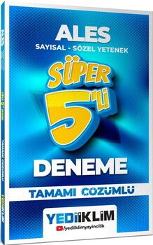 Yediiklim Yayınları 2026 ALES Sayısal Sözel Yetenek Tamamı Çözümlü Süper 5 li Deneme