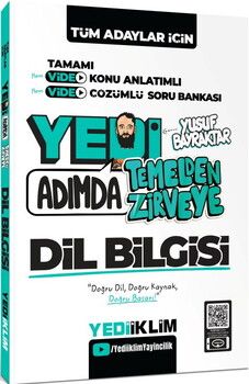 Yediiklim Yayınları Tüm Adaylar İçin Yedi Adımda Temelden Zirveye Dil Bilgisi Video Konu Anlatımlı Video Çözümlü Soru Bankası