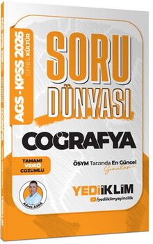 Yediiklim Yayınları 2026 KPSS AGS Coğrafya Tamamı Video Çözümlü Soru Dünyası