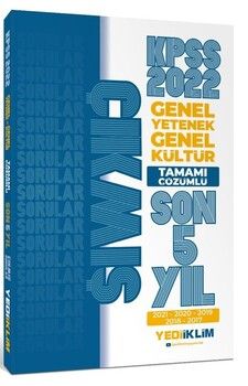 Yediiklim Yayınları 2022 KPSS GY GK Tamamı Çözümlü Son 5 Yıl Çıkmış Sorular