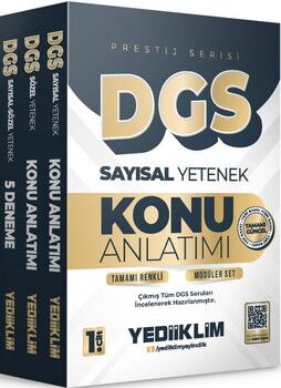 Yediiklim Yayınları 2026 DGS Prestij Serisi Tamamı Renkli Konu Anlatımı Modüler Set