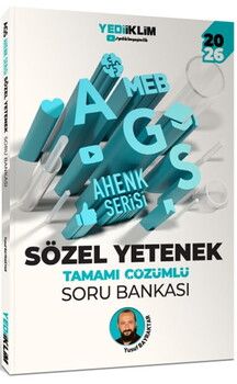 Yediiklim Yayınları 2026 MEB AGS Ahenk Serisi Sözel Yetenek Tamamı Çözümlü Soru Bankası