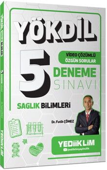 Yediiklim Yayınları YÖKDİL Sağlık Bilimleri Video Çözümlü Özgün Sorular 5 Deneme Sınavı