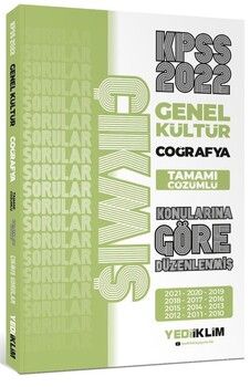 Yediiklim Yayınları 2022 KPSS Genel Kültür Coğrafya Konularına Göre Tamamı Çözümlü Çıkmış Sorular