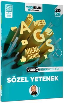 Yediiklim Yayınları 2026 MEB AGS Ahenk Serisi Sözel Yetenek Video Ders Notları