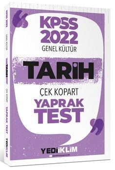 Yediiklim Yayınları 2022 KPSS Lisans Genel Kültür Tarih Çek Kopart Yaprak Test