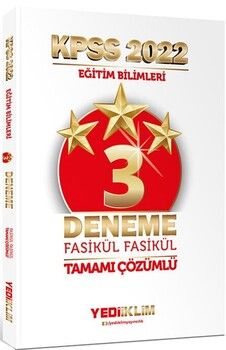 Yediiklim Yayınları 2022 KPSS Eğitim Bilimleri Tamamı Çözümlü Fasikül 3 Yıldız Deneme