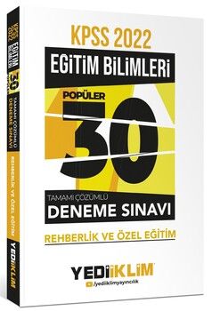 Yediiklim Yayınları 2022 KPSS Eğitim Bilimleri Rehberlik ve Özel Eğitim Tamamı Çözümlü 30 Popüler Deneme