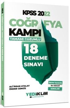  Yediiklim Yayınları 2022 KPSS Coğrafya Kampı Tamamı Çözümlü 18 Deneme Sınavı
