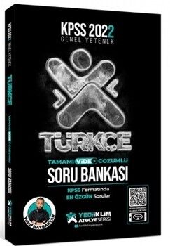  Yediiklim Yayınları 2022 KPSS Genel Yetenek Atölye Serisi Türkçe Tamamı Video Çözümlü Soru Bankası