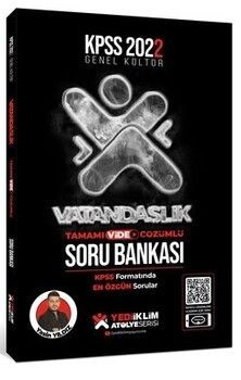Yediiklim Yayınları 2022 KPSS GK Atölye Serisi Vatandaşlık Tamamı Video Çözümlü Soru Bankası