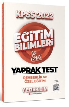 Yediiklim Yayınları 2022 KPSS Eğitim Bilimleri Rehberlik ve Özel Eğitim Çek Kopart Yaprak Test