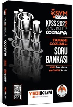 Yediiklim Yayınları 2022 KPSS Genel Kültür Ösym Ne Sorar Coğrafya Tamamı Çözümlü Soru Bankası