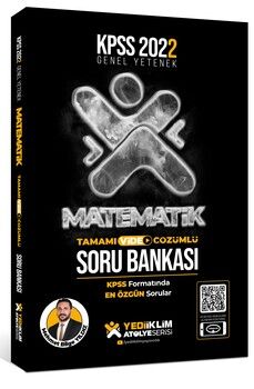 Yediiklim Yayınları 2022 KPSS Genel Yetenek Atölye Serisi Matematik Tamamı Video Çözümlü Soru Bankası