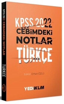  Yediiklim Yayınları 2022 KPSS Cebimdeki Notlar Türkçe Kitapçığı