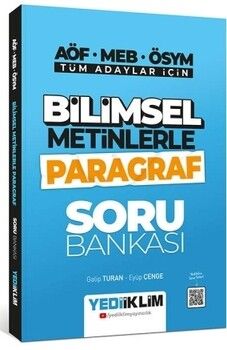 Yediiklim Yayınları Tüm Adaylar İçin Bilimsel Metinlerle Paragraf Soru Bankası