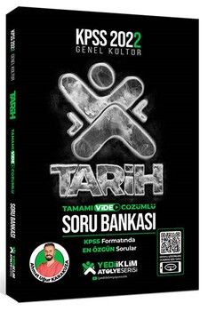Yediiklim Yayınları 2022 KPSS Genel Kültür Atölye Serisi Tarih Tamamı Video Çözümlü Soru Bankası