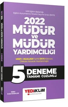 Yediiklim Yayınları 2022 MEB EKYS Müdür ve Müdür Yardımcılığı Tamamı Çözümlü 5 Deneme