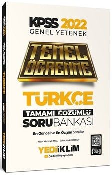 Yediiklim Yayınları 2022 KPSS Türkçe Temel Öğrenme Soru Bankası