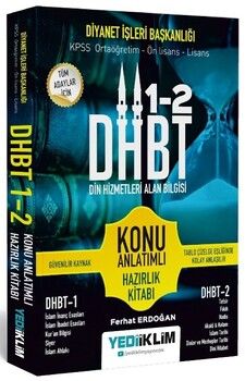  Yediiklim Yayınları DHBT 1 2 Din Hizmetleri Konu Anlatımlı Hazırlık Kitabı