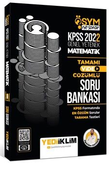  Yediiklim Yayınları 2022 KPSS Genel Yetenek Ösym Ne Sorar Matematik Tamamı Video Çözümlü Soru Bankası